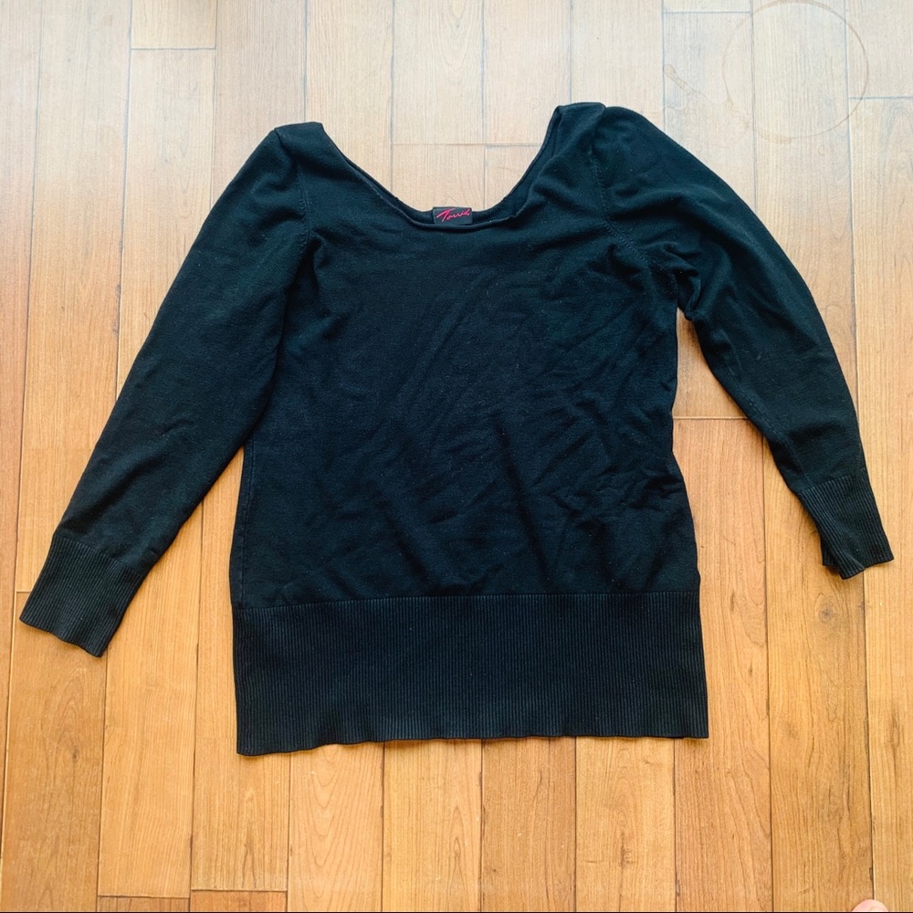 Torrid Black Scoop Neck Sweater Top